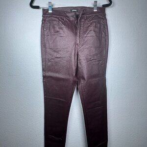 Express Coated Burgundy Skinny Jeans – Size 4R